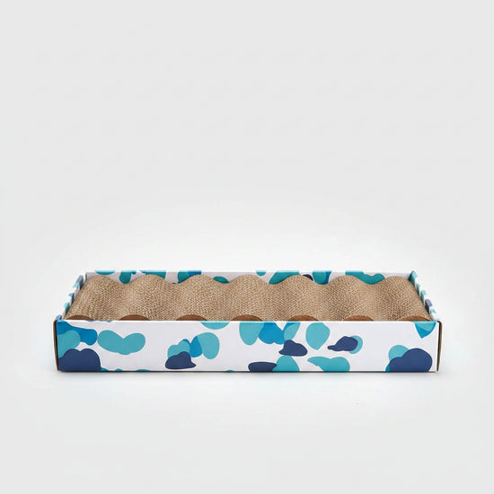 Reversible Cat Scratcher Pad – Corrugated Cardboard Scratching Board & Bed with Catnip Included, Protects Furniture