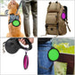Collapsible Dog Bowl Set of 2 – Portable Travel Water & Food Dish for Dogs & Cats, Foldable with Carabiner Clip, Green & Purple