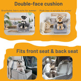 Elevated Pet Booster Seat for Small Dogs and Cats - Adjustable Travel Carrier for Cars