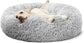 Calming Dog Bed for Large Dogs – Fluffy Donut Cuddler, Anti-Anxiety Design, Washable, Gray 30"