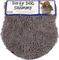 Microfiber Dog Drying Towel – Super Absorbent, Fast-Drying, Antimicrobial & Odor Control, Dual Hand Pockets, Machine Washable, Gray (31"x13")