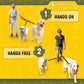 Dual Dog Leash for Two Dogs – No-Tangle Hands-Free Double Leash for Large Dogs, Running & Walking, Black & Red