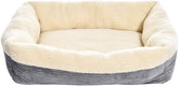 Self-Warming Pet Bed – Non-Slip Cat & Dog Bed, Cozy Rectangle Cushion, Gray (24"x20"x7")