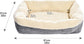 Self-Warming Pet Bed – Non-Slip Cat & Dog Bed, Cozy Rectangle Cushion, Gray (24"x20"x7")