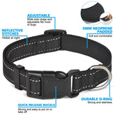 Reflective Pet Collar Adjustable Nylon Collar for Dogs Cats anti Slip anti Choke Pet Walking Collar Durable Pet Accessories