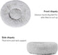 Calming Dog Bed for Large Dogs – Fluffy Donut Cuddler, Anti-Anxiety Design, Washable, Gray 30"