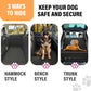 Waterproof Dog Car Seat Cover – Back Seat Hammock for Dogs, Scratch-Proof Pet Protector for Cars, SUVs & Trucks, Black