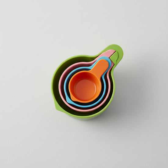 Dog Food Scoop Set of 4 - Durable Plastic Measuring Cups for Pet Food (Assorted Colors)