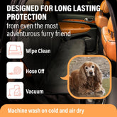 Waterproof Dog Car Seat Cover – Back Seat Hammock for Dogs, Scratch-Proof Pet Protector for Cars, SUVs & Trucks, Black