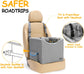 Elevated Pet Booster Seat for Small Dogs and Cats - Adjustable Travel Carrier for Cars