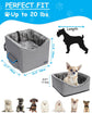 Elevated Pet Booster Seat for Small Dogs and Cats - Adjustable Travel Carrier for Cars