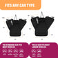 Waterproof Dog Car Seat Cover – Back Seat Hammock for Dogs, Scratch-Proof Pet Protector for Cars, SUVs & Trucks, Black
