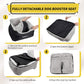 Dog Car Seat for Small Dogs – Booster Seat with Clip-On Leash, Storage Pockets & Washable Cover, Portable Pet Carrier under 25 lbs, Black