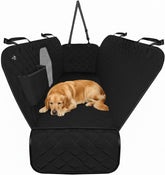 Waterproof Dog Car Seat Cover – Back Seat Hammock for Dogs, Scratch-Proof Pet Protector for Cars, SUVs & Trucks, Black
