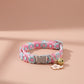 Pet Collar with Bell Cartoon Footprint Colorful Dog Puppy Kitten Collar Adjustable Safety Bell Ring Necklace Pet Accessories