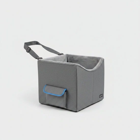 Elevated Pet Booster Seat for Small Dogs and Cats - Adjustable Travel Carrier for Cars