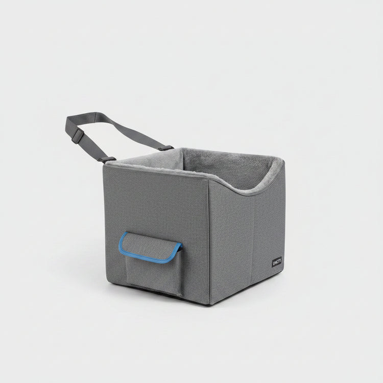Elevated Pet Booster Seat for Small Dogs and Cats - Adjustable Travel Carrier for Cars